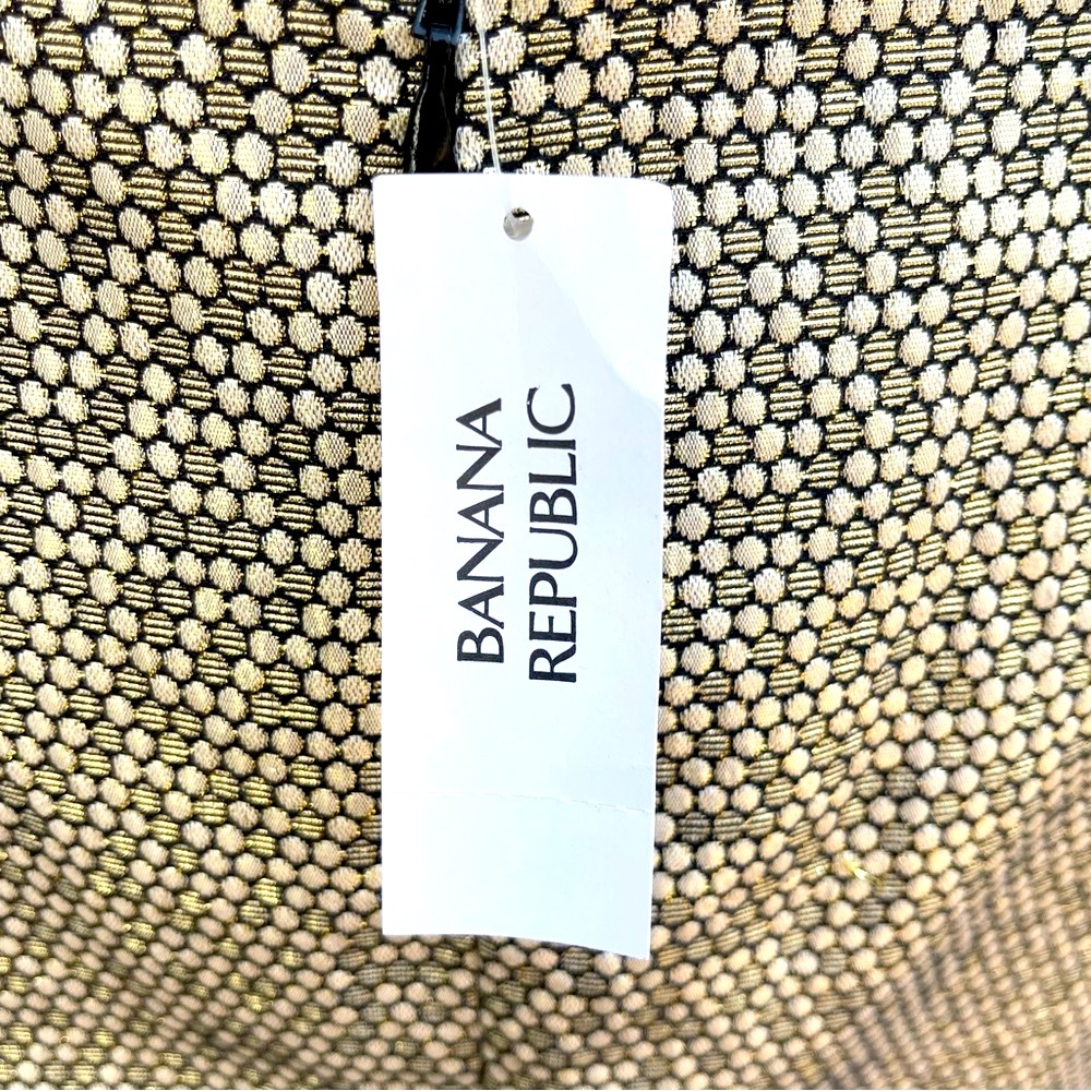NWT BANANA REPUBLIC ~ Fabulous Gold Metallic Honeycomb Mini Skirt ~ Size 8 - Picture 6 of 8